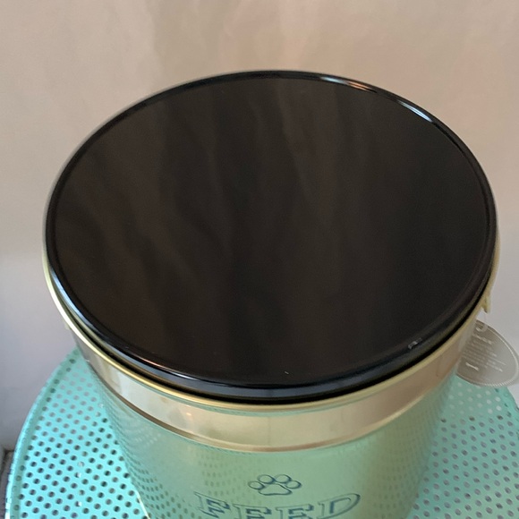 Gold FEED ME Large Fringe Pet Food Storage Tin With Lid - Picture 4 of 15